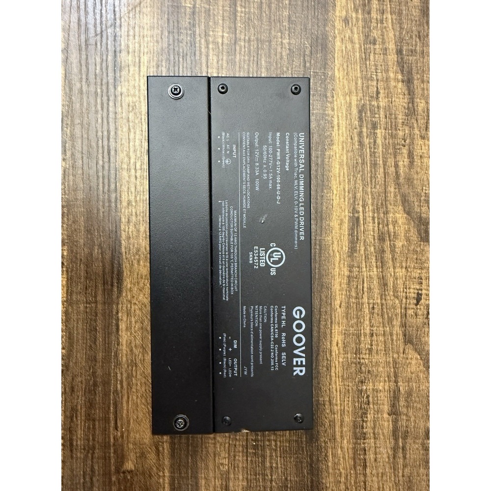 NEW Goover Model PWR-G12V-100-66-U-D-J Universal Dimming LED Driver 100W 12V